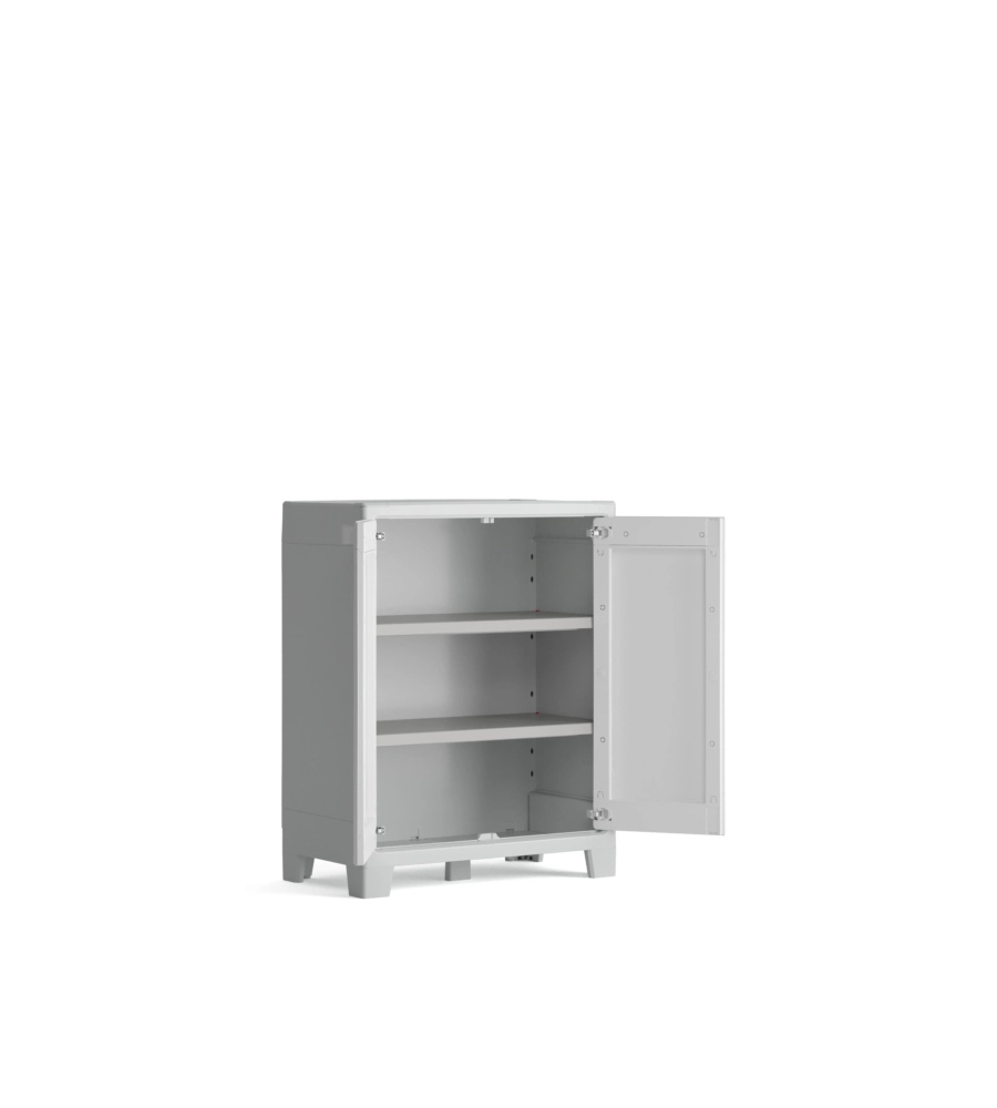 ARMADIO BASSO KETER "MAXIMO" IN RESINA GRIGIO CHIARO 80X44X100 CM